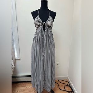 Black and White Stripe Maxi Dress